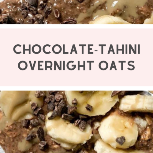 chocolate-tahini overnight oats