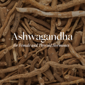 Ashwagandha is an adaptogenic herb that can support female and thyroid hormones.